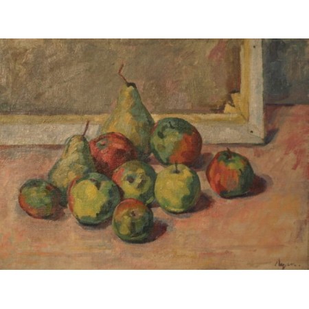 Apples, pears and canvas